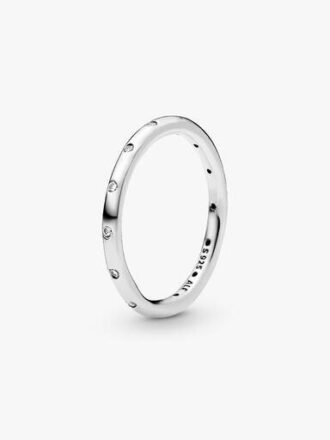 Einfacher funkelnder Ring – Sterlingsilber
