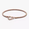 Einzigartiges Armband-Set mit Rosenherz-Charms, 2er-Set