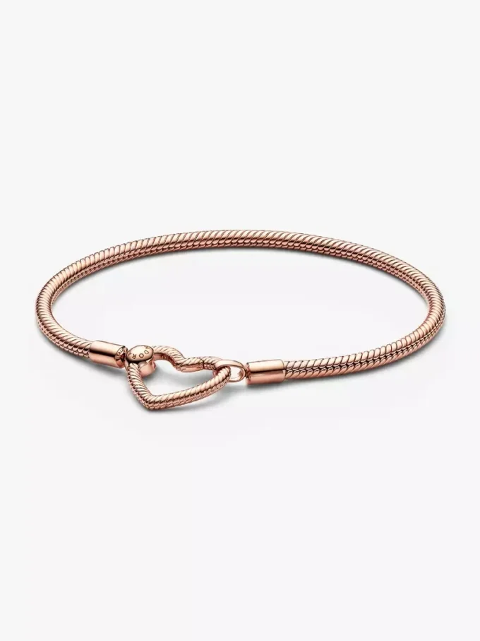 Einzigartiges Armband-Set mit Rosenherz-Charms, 2er-Set