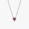 Elegante rote Herz-Halskette aus Sterlingsilber Elegante rote Herz-Halskette aus Sterlingsilber
