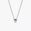 Elegante rote Herz-Halskette aus Sterlingsilber Elegante rote Herz-Halskette aus Sterlingsilber