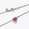 Elegante rote Herz-Halskette aus Sterlingsilber Elegante rote Herz-Halskette aus Sterlingsilber