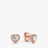 Elevated Heart Halskette & Ohrringe Set – 2er-Set