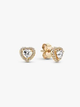 Elevated Heart Ohrringe – 14 Karat Gold