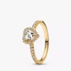 „Playful Love“ – Ring-Set mit goldenem, erhöhtem Herz und funkelndem Band (2er-Set) „Playful Love“ – Ring-Set mit goldenem, erhöhtem Herz und funkelndem Band (2er-Set)