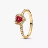 Elevated Heart Ring, 14-karätig vergoldet