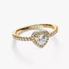 Elevated Heart Ring, 14-karätig vergoldet