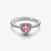 Elevated Pink Heart Ring aus Sterlingsilber Elevated Pink Heart Ring aus Sterlingsilber