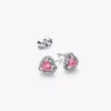 Elevated Pink Heart Stud Ohrringe aus Sterlingsilber Elevated Pink Heart Stud Ohrringe aus Sterlingsilber