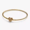Endgültiger Verkauf – Bangle mit himmlischem Herzverschluss, 14-karätig vergoldet Endgültiger Verkauf – Bangle mit himmlischem Herzverschluss, 14-karätig vergoldet