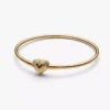 Endgültiger Verkauf – Bangle mit strahlendem Herzverschluss, 14-karätig vergoldet Endgültiger Verkauf – Bangle mit strahlendem Herzverschluss, 14-karätig vergoldet