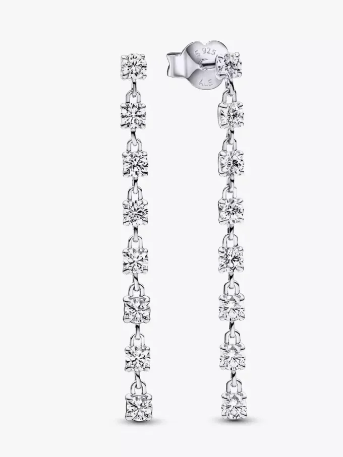 Endgültiger Verkauf – funkelnde Ohrringe mit acht Steinen aus Sterlingsilber