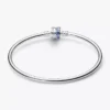 Endgültiger Verkauf – funkelnder Bangle mit Fassverschluss aus Sterlingsilber
