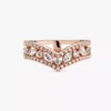 Endgültiger Verkauf – funkelnder Marquise-Doppel-Wishbone-Ring mit 14-karätiger Roségoldbeschichtung Endgültiger Verkauf – funkelnder Marquise-Doppel-Wishbone-Ring mit 14-karätiger Roségoldbeschichtung
