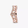 Endgültiger Verkauf – funkelnder Marquise-Doppel-Wishbone-Ring mit 14-karätiger Roségoldbeschichtung Endgültiger Verkauf – funkelnder Marquise-Doppel-Wishbone-Ring mit 14-karätiger Roségoldbeschichtung