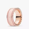 Endgültiger Verkauf – Hearts of Pandora Ring, Pandora Rose™, cremefarbene Emaille & klare Zirkonia, 14-karätige Roségoldbeschichtung Endgültiger Verkauf – Hearts of Pandora Ring, Pandora Rose™, cremefarbene Emaille & klare Zirkonia, 14-karätige Roségoldbeschichtung