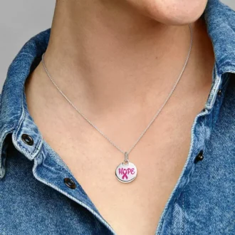 Endgültiger Verkauf – Hope Pink Ribbon Anhänger