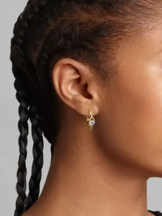 Endgültiger Verkauf – Pandora Infinite 14-karätige Gold-Ohrringe mit Lab-Grown Diamonds, 0,50 Karat insgesamt, 14-karätiges Gold