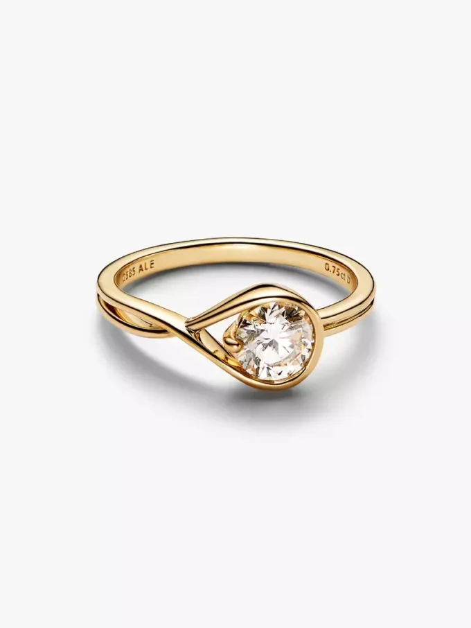 Endgültiger Verkauf – Pandora Infinite 14-karätiger Goldring mit im Labor gezüchtetem Diamanten, 0,75 Karat, 14-karätiges Gold Endgültiger Verkauf – Pandora Infinite 14-karätiger Goldring mit im Labor gezüchtetem Diamanten, 0,75 Karat, 14-karätiges Gold