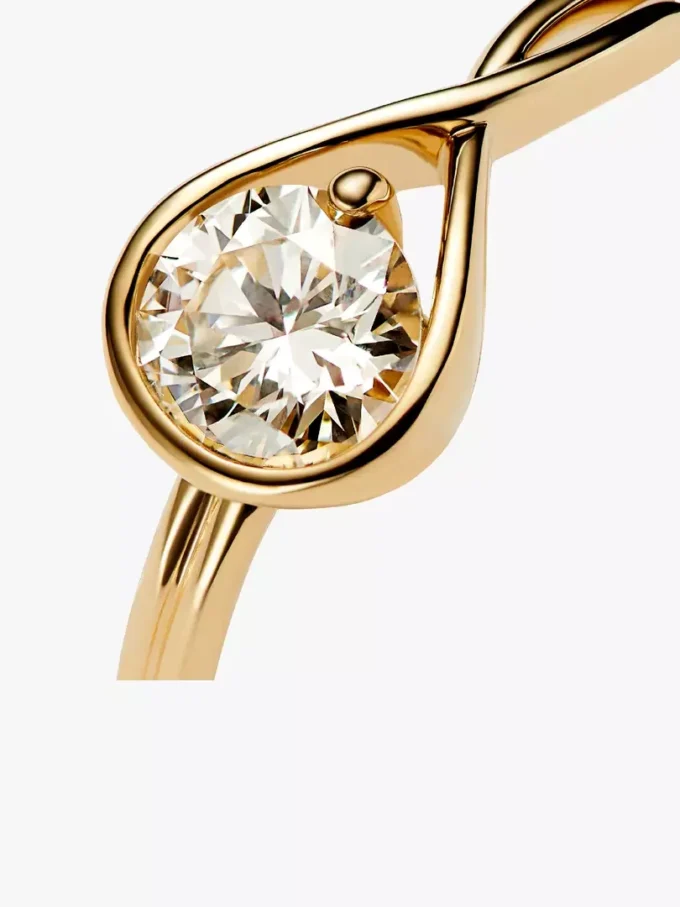 Endgültiger Verkauf – Pandora Infinite 14-karätiger Goldring mit im Labor gezüchtetem Diamanten, 0,75 Karat, 14-karätiges Gold Endgültiger Verkauf – Pandora Infinite 14-karätiger Goldring mit im Labor gezüchtetem Diamanten, 0,75 Karat, 14-karätiges Gold
