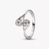 Endgültiger Verkauf – Pandora Infinite 14-karätiger Weißgold-Ring mit zwei im Labor gezüchteten Diamanten, 0,50 Karat insgesamt, 14-karätiges Weißgold Endgültiger Verkauf – Pandora Infinite 14-karätiger Weißgold-Ring mit zwei im Labor gezüchteten Diamanten, 0,50 Karat insgesamt, 14-karätiges Weißgold