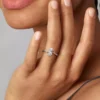 Endgültiger Verkauf – Pandora Infinite 14-karätiger Weißgold-Ring mit zwei im Labor gezüchteten Diamanten, 0,50 Karat insgesamt, 14-karätiges Weißgold Endgültiger Verkauf – Pandora Infinite 14-karätiger Weißgold-Ring mit zwei im Labor gezüchteten Diamanten, 0,50 Karat insgesamt, 14-karätiges Weißgold