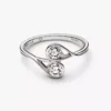Endgültiger Verkauf – Pandora Infinite 14-karätiger Weißgold-Ring mit zwei im Labor gezüchteten Diamanten, 0,50 Karat insgesamt, 14-karätiges Weißgold Endgültiger Verkauf – Pandora Infinite 14-karätiger Weißgold-Ring mit zwei im Labor gezüchteten Diamanten, 0,50 Karat insgesamt, 14-karätiges Weißgold