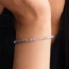 Endgültiger Verkauf – Pandora Infinite Bangle aus Sterlingsilber mit doppelseitigen, im Labor gezüchteten Diamanten, 0,30 ct insgesamt, Sterlingsilber
