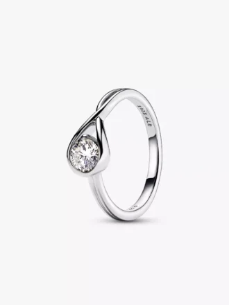Endgültiger Verkauf – Pandora Infinite Sterling-Silber-Ring mit im Labor gezüchtetem Diamanten, 0,50 ct TW, Sterling-Silber Endgültiger Verkauf – Pandora Infinite Sterling-Silber-Ring mit im Labor gezüchtetem Diamanten, 0,50 ct TW, Sterling-Silber