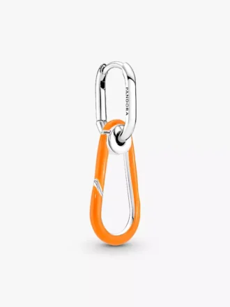 Endgültiger Verkauf – Pandora ME leuchtend orangefarbener Creolen-Ohrring aus Sterlingsilber