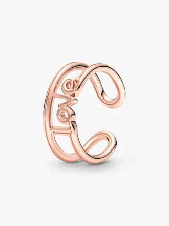 Endgültiger Verkauf – Pandora ME Love Open Ring, 14 Karat Roségold-Beschichtung Endgültiger Verkauf – Pandora ME Love Open Ring, 14 Karat Roségold-Beschichtung