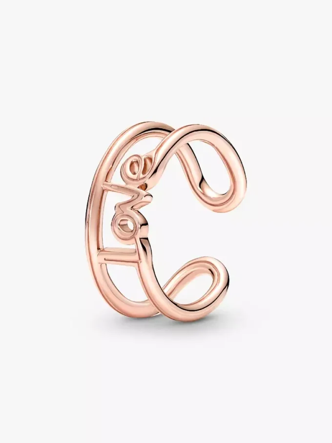 Endgültiger Verkauf – Pandora ME Love Open Ring, 14 Karat Roségold-Beschichtung