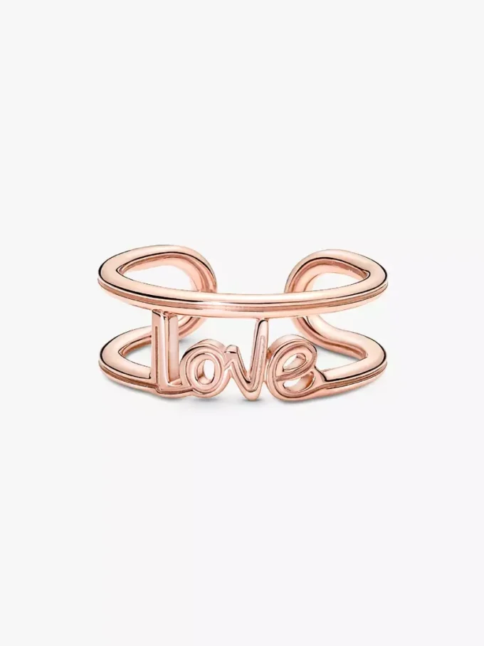 Endgültiger Verkauf – Pandora ME Love Open Ring, 14 Karat Roségold-Beschichtung
