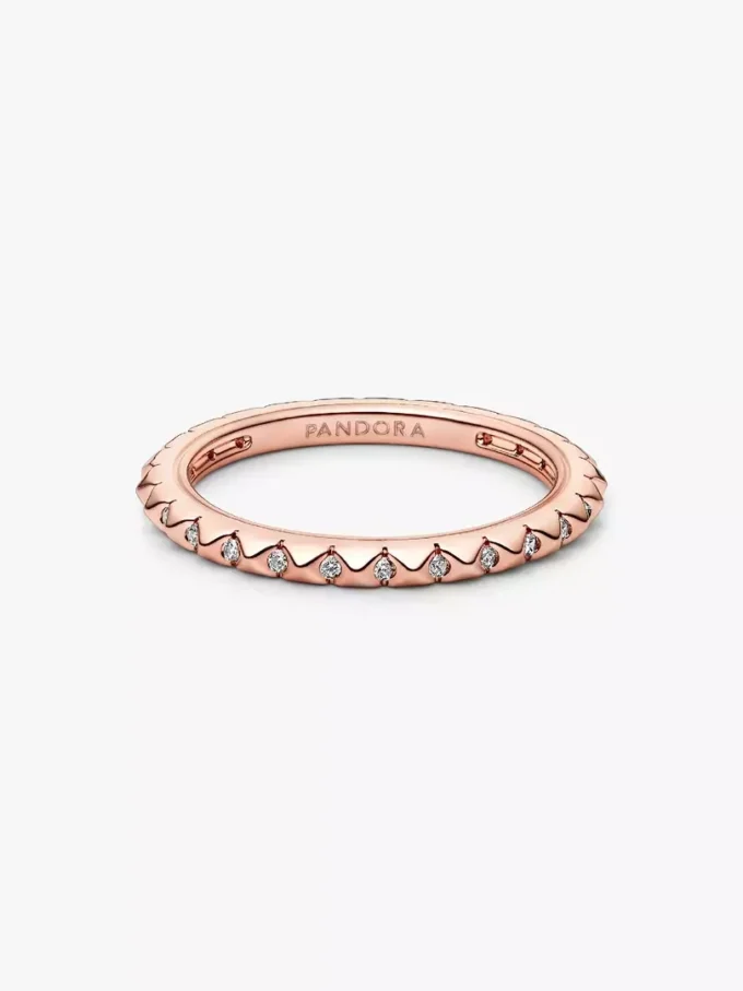 Endgültiger Verkauf – Pandora ME Pyramidenring, 14 Karat Roségold-Beschichtung