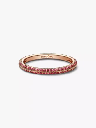 Endgültiger Verkauf – Pandora ME Red Pavé Ring, 14 Karat Roségold-Beschichtung Endgültiger Verkauf – Pandora ME Red Pavé Ring, 14 Karat Roségold-Beschichtung