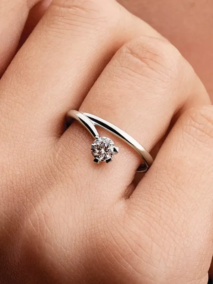 Endgültiger Verkauf – Pandora Nova 14-karätiger Weißgold-Ring mit asymmetrischen Lab-Grown-Diamanten, 0,50 Karat Gesamtgewicht, 14-karätiges Weißgold Endgültiger Verkauf – Pandora Nova 14-karätiger Weißgold-Ring mit asymmetrischen Lab-Grown-Diamanten, 0,50 Karat Gesamtgewicht, 14-karätiges Weißgold
