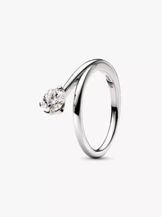 Endgültiger Verkauf – Pandora Nova 14-karätiger Weißgold-Ring mit asymmetrischen Lab-Grown-Diamanten, 0,50 Karat Gesamtgewicht, 14-karätiges Weißgold Endgültiger Verkauf – Pandora Nova 14-karätiger Weißgold-Ring mit asymmetrischen Lab-Grown-Diamanten, 0,50 Karat Gesamtgewicht, 14-karätiges Weißgold