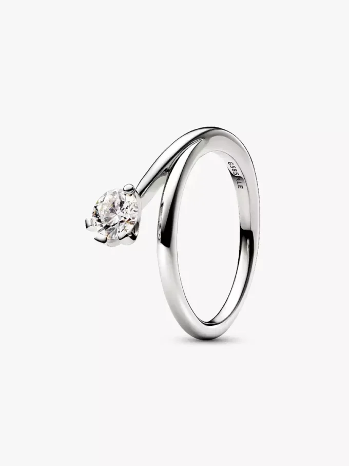 Endgültiger Verkauf – Pandora Nova 14-karätiger Weißgold-Ring mit asymmetrischen Lab-Grown-Diamanten, 0,50 Karat Gesamtgewicht, 14-karätiges Weißgold Endgültiger Verkauf – Pandora Nova 14-karätiger Weißgold-Ring mit asymmetrischen Lab-Grown-Diamanten, 0,50 Karat Gesamtgewicht, 14-karätiges Weißgold
