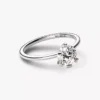 Endgültiger Verkauf – Pandora Nova Ring aus 14 Karat Weißgold mit synthetischem Diamanten, 1,00 Karat Gesamtgewicht, 14 Karat Weißgold Endgültiger Verkauf – Pandora Nova Ring aus 14 Karat Weißgold mit synthetischem Diamanten, 1,00 Karat Gesamtgewicht, 14 Karat Weißgold