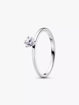 Endgültiger Verkauf – Pandora Nova Sterling-Silber-Ring mit versetztem, im Labor gezüchtetem Diamanten, 0,25 Karat, Sterling-Silber Endgültiger Verkauf – Pandora Nova Sterling-Silber-Ring mit versetztem, im Labor gezüchtetem Diamanten, 0,25 Karat, Sterling-Silber