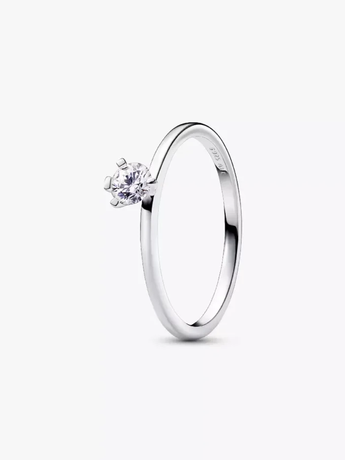 Endgültiger Verkauf – Pandora Nova Sterling-Silber-Ring mit versetztem, im Labor gezüchtetem Diamanten, 0,25 Karat, Sterling-Silber Endgültiger Verkauf – Pandora Nova Sterling-Silber-Ring mit versetztem, im Labor gezüchtetem Diamanten, 0,25 Karat, Sterling-Silber