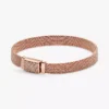 Endgültiger Verkauf – Pandora Reflexions Langes Pavé-Armband mit Verschluss, 14 Karat Roségold-Beschichtung
