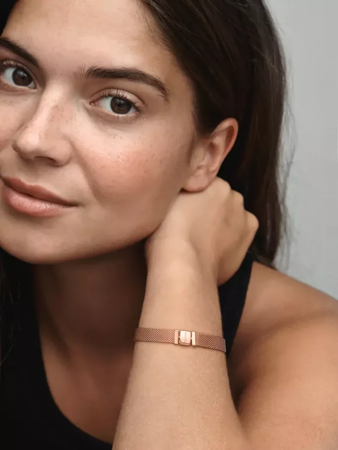 Endgültiger Verkauf – Pandora Reflexions™ Mesh-Armband, 14 Karat Roségold-Beschichtung Endgültiger Verkauf – Pandora Reflexions™ Mesh-Armband, 14 Karat Roségold-Beschichtung