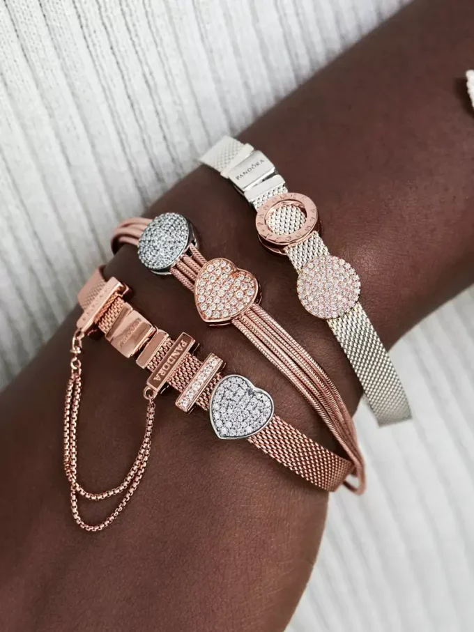 Endgültiger Verkauf – Pandora Reflexions™ Mesh-Armband, 14 Karat Roségold-Beschichtung Endgültiger Verkauf – Pandora Reflexions™ Mesh-Armband, 14 Karat Roségold-Beschichtung