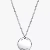 Endgültiger Verkauf – Pandora Timeless Pavé Round Pendant Halskette aus Sterlingsilber Endgültiger Verkauf – Pandora Timeless Pavé Round Pendant Halskette aus Sterlingsilber