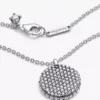 Endgültiger Verkauf – Pandora Timeless Pavé Round Pendant Halskette aus Sterlingsilber Endgültiger Verkauf – Pandora Timeless Pavé Round Pendant Halskette aus Sterlingsilber