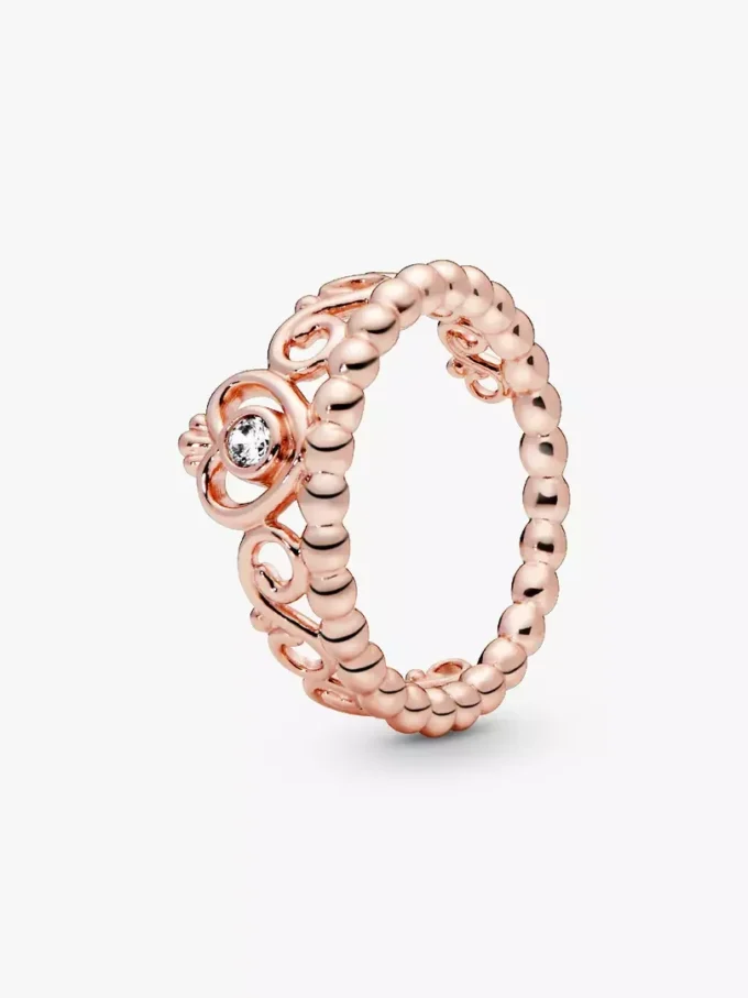 Endgültiger Verkauf – Prinzessinnen-Tiara-Kronenring, 14-karätig rosévergoldet Endgültiger Verkauf – Prinzessinnen-Tiara-Kronenring, 14-karätig rosévergoldet