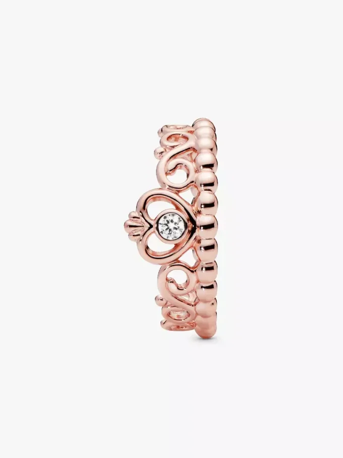 Endgültiger Verkauf – Prinzessinnen-Tiara-Kronenring, 14-karätig rosévergoldet Endgültiger Verkauf – Prinzessinnen-Tiara-Kronenring, 14-karätig rosévergoldet
