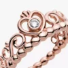Endgültiger Verkauf – Prinzessinnen-Tiara-Kronenring, 14-karätig rosévergoldet Endgültiger Verkauf – Prinzessinnen-Tiara-Kronenring, 14-karätig rosévergoldet