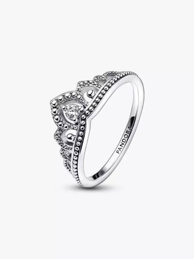 Endgültiger Verkauf – Regal Beaded Tiara Ring aus Sterlingsilber Endgültiger Verkauf – Regal Beaded Tiara Ring aus Sterlingsilber